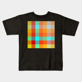 Colorful square check pattern Kids T-Shirt
